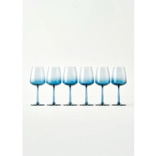 Bella Maison Soft Kadeh Seti 6'lı Mavi (430 cc)