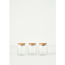 Bella Maison Joye Ahşap Kapaklı 3'lü Kavanoz Seti (290 cc)