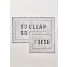Bella Maison Clean Fresh Paspas Takımı Beyaz (60X100 - 50X60 Cm)