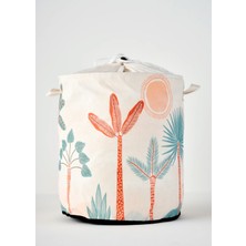 Bella Maison Abstract Safari Ağzı Büzgülü Çamaşır Sepeti Mix 36X40 Cm