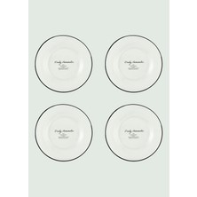 Bella Maison Daily Reminder Servis Tabağı 4'lü Siyah 26 Cm Modern Tasarım ve Dayanıklı Yapı