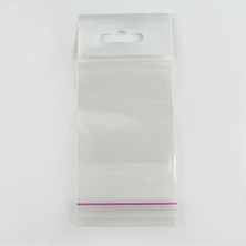 Aesco 6*25 Yapışkanlı 1000 Adet Şeffaf Askılı Poşet