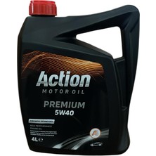 Action Tam Sentetik Motor Yağı Premium 5W40 4 Lt - Uzun Ömürlü Motor Koruması