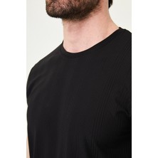 MCR Çizgili Slim Fit Bisiklet Yaka Erkek T-Shirt