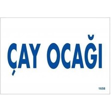 Aesco Mey Ithalat® Çay Ocağı Uyarı Levhası 17,5X25 KOD:1658