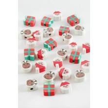 Aesco Karışık Yılbaşı Fimo Boncuk 100 Adet