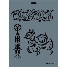 Aesco Mey Ithalat® Rich New Seri N-109 Stencil 35X25 cm