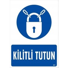 Aesco Mey Ithalat® Kilitli Tutun Uyarı Levhası 25X35 KOD:601