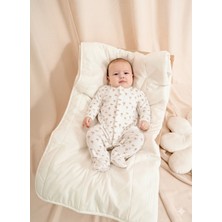 Kidaxi Jakarlı Baskılı Patikli Kahverengi  Tulum 1-3/3-6/6-9/9-12AY