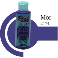 Aesco Mey Ithalat® Rich Multi Surface 2174 Mor Akrilik Boya 120 cc