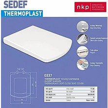 Aesco Mey Ithalat® Kare Sedef Klozet Kapağı Beyaz Yavaş Kapanan