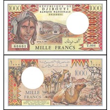 Cibuti ( Djibouti ) 1991 Yılı 1000 Francs Kağıt Para Çil ( Unc ) Koleksiyon Para Nadir