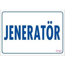 Aesco Mey Ithalat® Jeneratör Uyarı Levhası 17,5X25 KOD:1722