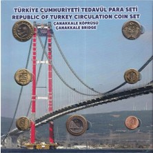 Türkiye Cumhuriyeti Tedavül Para Seti Çanakkale Köprüsü Temalı Nostalji Koleksiyon Seti
