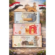Suriye 2019-2021 Yılı 50-100-200 Pound Kağıt Para Seti Çil (Unc) Koleksiyon Para