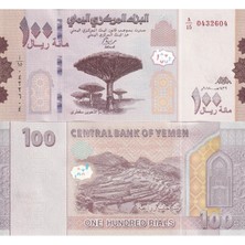 Yemen 2018 Yılı 100 Rials Kağıt Para Çil ( Unc ) Koleksiyon Para