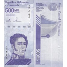Venezuela 2020 Yılı 500.000 Bolivares Kağıt Para Çil ( Unc ) Koleksiyon Para