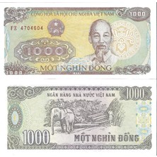 Vietnam 1988 Yılı 1000 Dong Kağıt Para Çil ( Unc ) Koleksiyon Para