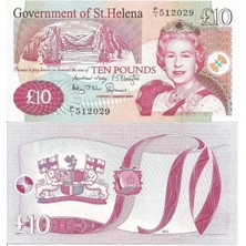 St. Helena 2012 Yılı 10 Pound Kraliçe Elizabeth Kağıt Para Çil ( Unc ) Koleksiyon Para
