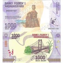 Madagaskar 2017 Yılı 1000 Ariary Kağıt Para Çil (Unc) Koleksiyon Para