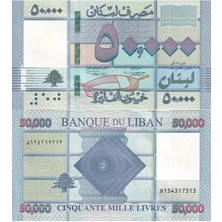 Lübnan 2019 Yılı 50.000 Livre Kağıt Para Çil ( Unc ) Koleksiyon Para