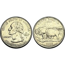 Amerika 2006 Yılı Hatıra North Dakota Quarter Dolar