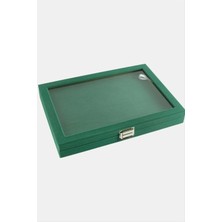 Aesco Cam Kapaklı Anfora Kumaş Batırmalı Yüzük Standı 24*34 cm