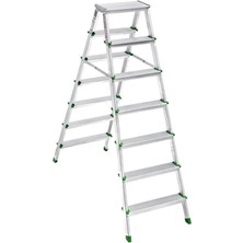 Aesco Mey Ithalat® Sm Saraylı 7+7 Çift Taraflı Alüminyum Merdiven