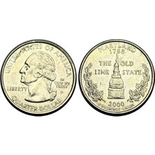Amerika 2000 Yılı Hatıra Maryland Quarter Dolar