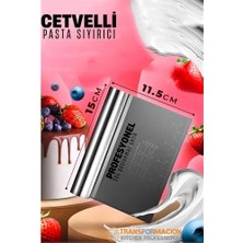 Aesco Mey Ithalat® Pasta Spatulası - Profesyonel Hamur Sıyırıcı - Ölçü Cetvelli Pasta Hamur Spatulası