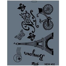 Aesco Mey Ithalat® Rich New Seri N-452 Stencil 35X25 cm