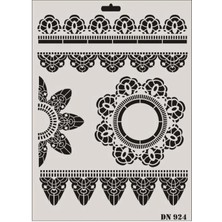 Aesco Mey Ithalat® Rich Dantel Seri DN-924 Stencil 35X25 cm