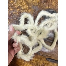 Gönülden Tasarım 1,50 cm Krem Rengi Kürk Şerit Dikiş Aksesuarı