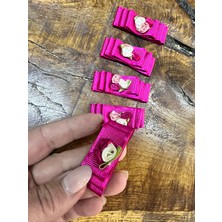 Gönülden Tasarım 5 Adet Çiçekli Fiyonk Ara Dikiş Aksesuarı 6x2 cm