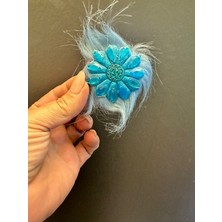 Gönülden Tasarım 6x6 cm Mavi Tüylü Arma Dikiş Giyim Aksesuarı