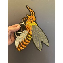 Gönülden Tasarım Ütü Ile Yapışan Nakış Işleme Arı Arma Dikiş Aksesuarı 23X18 cm