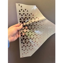 Gönülden Tasarım Ütü Ile Yapışan Siyah Beyaz Desenli Transfer Baskı Arma 32X24 cm