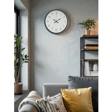 Aesco Mey Ithalat® 36 cm Gri Dekoratif Duvar Saati