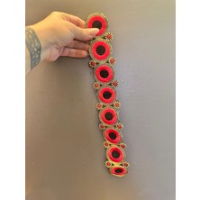 Gönülden Tasarım 39X6 cm Ütü Ile Yapışan Nakış Işleme Şerit Dikiş Aksesuarı