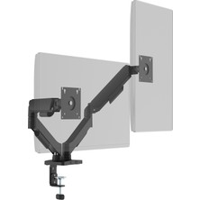 ErgoMekan F180 Slim 17-32” ikili Monitör Standı Siyah (Maks: 9kg)
