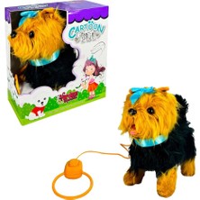 Aesco Mey Ithalat® PFT-B267 Peluş Tasmalı Yürüyen Köpek Mavi -Vrd