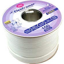 Elektromer Rg6/U4 Bakır Anten Kablosu 100 Metre Kolay Kurulum Özellikleri ile Dayanıklı Tasarım