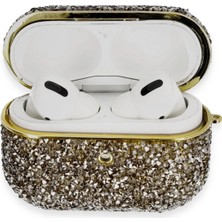 Aesco Mey Ithalat®  Airpods Pro 2 (2.nesil) Luz Taşlı Kılıf - Siyah