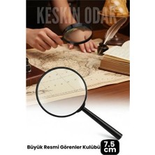 Aesco Mey Ithalat® 7.5 cm Optik Lensli El Tipi Büyüteç | Profesyonel Okuma, Hobi, Koleksiyon Merceği