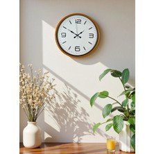 Aesco Mey Ithalat® 36 cm Turuncu Dekoratif Duvar Saati