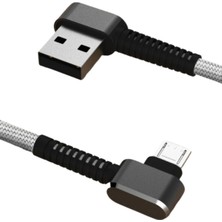 Gray Line Gry  S73 Micro USB Kablo 1m 2.1A - Beyaz Nel1