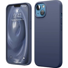 Gray Line Gry  iPhone 14 Kılıf First Silikon - Lacivert Nel1