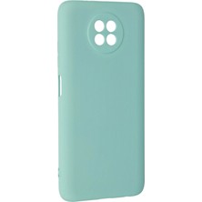 Gray Line Gry  Xiaomi Redmi Note 9 5g Kılıf Nano Içi Kadife Silikon - Turkuaz Nel1