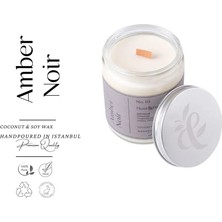 Amber Noir - Kokulu Premium Mum - Odunsu Notalar, Kehribarın Sofistike Uyumu