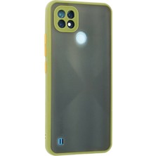 Gray Line Gry  Realme C21 Kılıf Montreal Silikon Kapak - Açık Yeşil Nel1